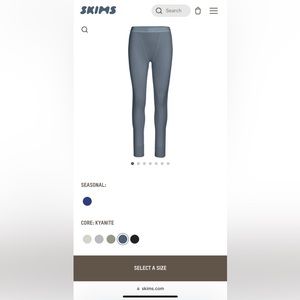 SKIMS COTTON RIB LEGGING - color: kyanite